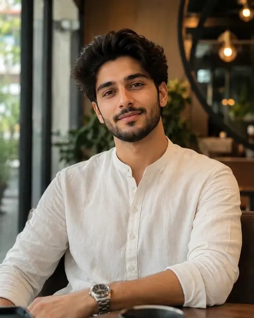 Barkat member in a white kurta