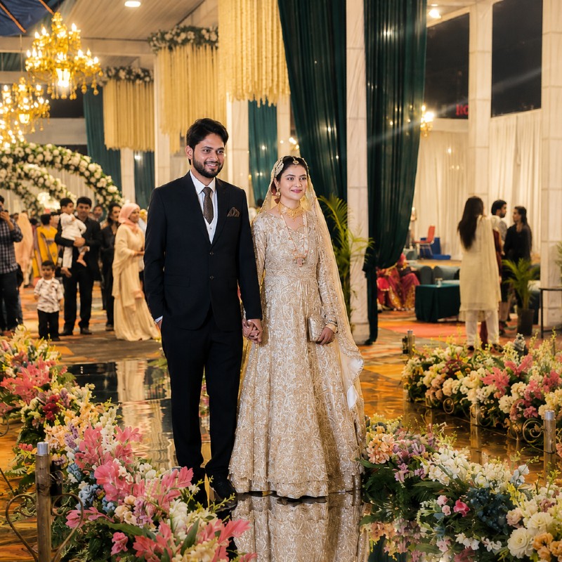 Muslim couple on their wedding day, nikah, companionship, and barakah